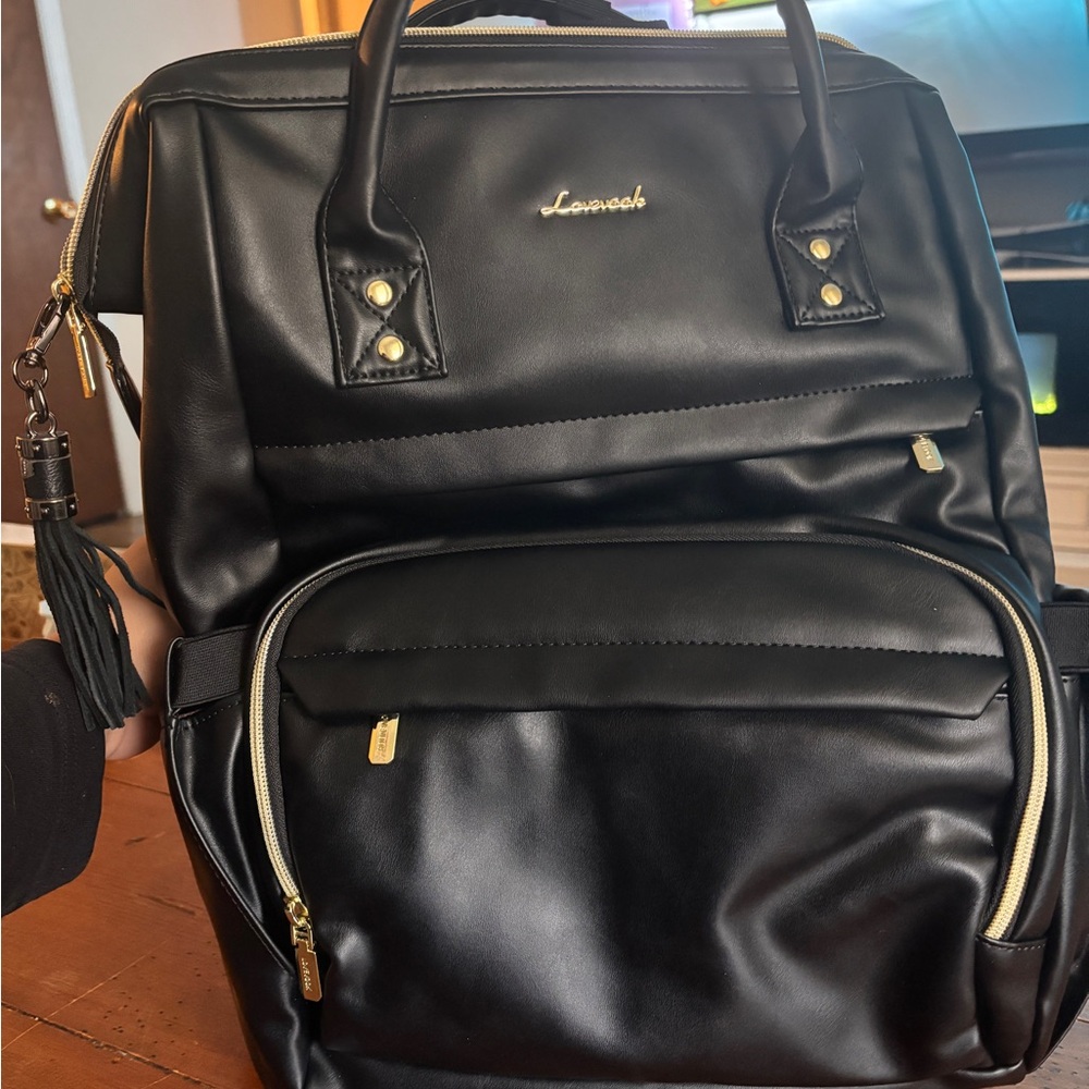 Love Riche Black and Gold Men's Backpack